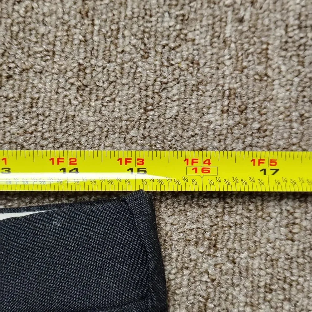 Vintage HUNTING HORN Pants Men 32 Black Wool Blend Pleated Unhemmed Slacks - Picture 6 of 8